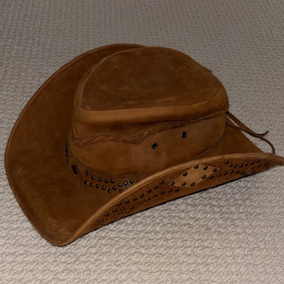 Bullhide Studded Leather Cowboy Hat - Picture 1 of 8